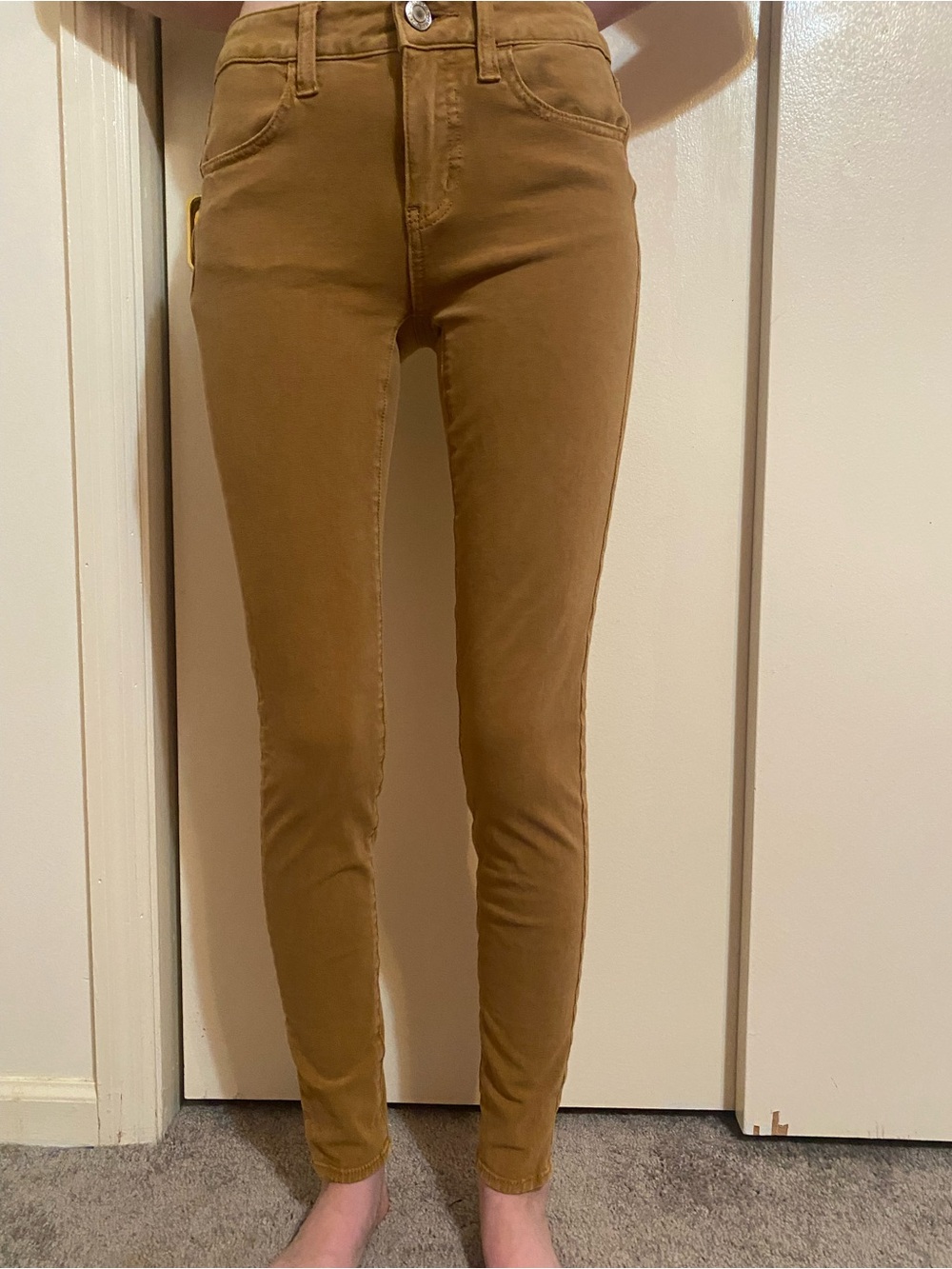 American Eagle Outfitters Skinny Jeans in Camel Brown y2k prep